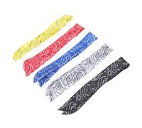 DEARMAMY Rabbit Ear Printed Paisley Wire Hairbands 5pcs Cloth Wire Headbands for Women Girls Headwrap Hair Accessories