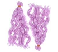 DEARMAMY Realistic Doll Wig Set Diy Curly Synthetic Hair Extensions for Jointed Dolls Materials