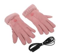 DEARMAMY Rechargeable Heated Gloves for Women Electric Winter Work Gloves with Advanced Heating Elements Continuous Warmth for Cycling Motorcycling Skiing Fishing Hiking Pink