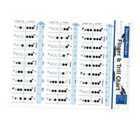 DEARMAMY Recorder Finger Chart for Beginners, Coated Paper Practice Guide, Easy-to-read Music Chord Poster for Quick Mastery and Daily Woodwind Study