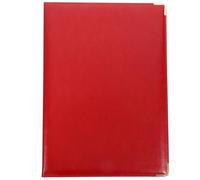 DEARMAMY Red Large Portfolio Folder with Metal Corners, A4 Size Document Organizer Binder, Portable Loose Leaf Holder for Office, Meeting, Interview, and Business Use