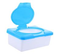 DEARMAMY Refillable Wipe Dispenser with Lid Compact Portable Tissue Storage Box for Wipes Moisture-Sealing Container for Home Office Travel Use