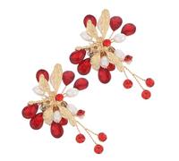 DEARMAMY Removable Rhinestone Wedding Shoe Clips with Pearl Charms Sparkling High Heel Buckles for Women S Bridal and Party Shoes Detachable Decorations