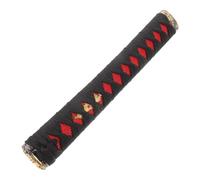 DEARMAMY Replacement Handle Grip for Japanese Swords, Handle with Comfortable Wood and Polyester Material, Non-slip Design for Martial Arts Hilt Training and Restoration Parts