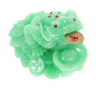DEARMAMY Resin Money Toad Figurine Feng Shui Wealth Frog Statue with Coin Lucky Decor for Home Office and Business Prosperity Chinese Ancient Toad Ornament