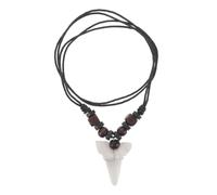 DEARMAMY Resin Shark Tooth Pendant Retro Bohemian with Adjustable Length for Men and Women Tooth Necklace for Surfing Adventures and Beach Outings