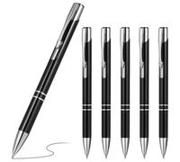 DEARMAMY Retractable Metal Ballpoint Pens Fine Point Smooth Writing Office School Supplies Sturdy Click Mechanism Professional Business Use 6Pcs Set