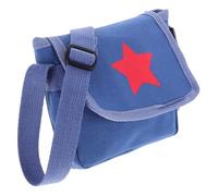 DEARMAMY Retro Canvas Boys and Girls School Bag Vintage Star Design Crossbody Sling Bag for Boys Girls Canvas Tote Backpack Adjustable Strap