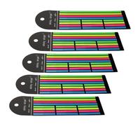 DEARMAMY Reusable Fluorescent Highlighter Tape Sticky Tabs for Annotating Books, 80Pcs (12 Short + 4 Long Strips), Neon Paper Index Tabs for Office and School Supplies