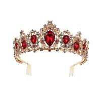 DEARMAMY Rhinestone Crystal Crown Tiaras Comb Bridal Headpiece Wedding Headdress for Women for Bridal Crown Wedding Props for Bride