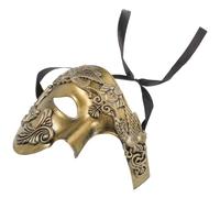 DEARMAMY Roman Soldier Half Face Mask Lightweight Venetian for Men Artistic Vintage Halloween Party Accessory Festival Costume Mask for Cosplay and Mardi Gras