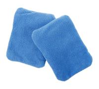 DEARMAMY Sand Removal Mitt and Built-in Sand Collection Bag 2pcs Blue with Broad Coverage Area Coral Velvet Material for Beach for Vacation and Outdoor Use