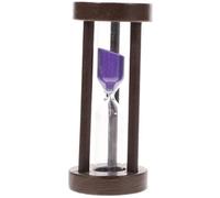 DEARMAMY Sand Timer Hourglass with Frame Quiet Sand Timer for Toothbrushing Yoga Workout and Board Games Brown Frame Random Color