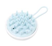 DEARMAMY Scalp Shampoo Brush and Hair Washing Scrubber for Boys and Girls, Cute Cartoon Silicone Scalp Massager with Soft Bristles, White Shy Bunny, Bath Hair Cleaning and Itch Relief Tool
