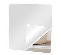 DEARMAMY Self-Adhesive Acrylic Mirror Sheet 40X40Cm Square Soft Rounded Corner Frameless Wall-Mounted Mirror Tile for Home Decoration Bathroom Living Room