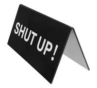 DEARMAMY Silent Keep Quiet Desk Sign, Black 20x10x8cm Office Status Indicator for Meeting Room, Conference Privacy Reminder, Desktop Office Sign for Quiet Work Environment