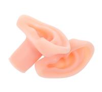 DEARMAMY Silicone Ear Model Pair Realistic Human Ear Display for Earring Showcasing Jewelry Making Training Soft Anatomical Practice Tool for Home Classroom Use