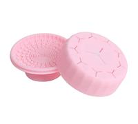 DEARMAMY Silicone Makeup Brush Cleaning Box Dual-use Sponge Pad Pink Makeup Brush Cleaner Mat for Wet and Dry Use for Travel for Home