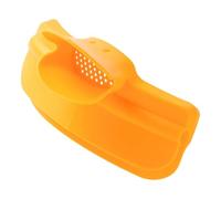 DEARMAMY Silicone Spill-Proof Soup Pour Funnel Clip-On for Pot Edge, Heat-Resistant Kitchen Draining Gadget, Yellow, Suitable for Soup and Sauce Straining