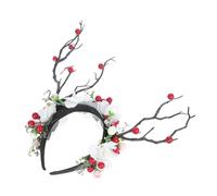 DEARMAMY Simulated Branch Deer Antler Hairband for Xmas Party Headwear Comfortable Style Headband with Realistic Branch Decor for Fancy Dress and Birthday Celebrations