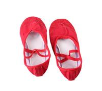 DEARMAMY Slip Ballet Shoes Lightweight Yoga Dance Footwear with Elastic Band and Sole for Women and Suitable for Ballet Jazz Ballroom and Modern Dance Red