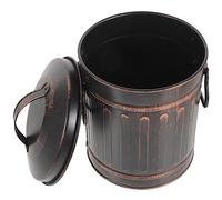 DEARMAMY Small Ash Bucket Bucket with Lid Metal Bucket Coal and Ash Carrier Wood Pellet Storage Container Tool Charcoal Bucket and Ash Can for Fireplace Fire Pit,