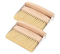 DEARMAMY Small Brush and Dustpan Set 2 Packs Mini Desktop Broom Kit Keyboard Cleaning Brush Detail for Car Air Vent and Desktop Cleaning