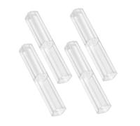 DEARMAMY Small Pen Boxes 4pcs Crystal Plastic Pen Display Cases Empty Pencil Storage for Artists Students Office Use