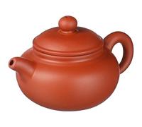 DEARMAMY Small Purple Clay Pottery Teapot Chinese Style Traditional Kungfu Tea Kettle Vintage Design Ergonomic Handle Portable and Easy to Clean for Home Brewing