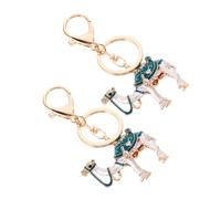 DEARMAMY Sparkling Rhinestone Camel Keyring Fashionable Decorative Pendant for Car Keys Women's Keychain Bag Charm