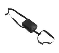 DEARMAMY Sports Leg Bag Waist Bag Sling Rattan Man Body Bum-Bag Clear Camp Shoe Pouch Tote Toiletries Pocket Carry Mini Utility Holder Beige Wheel Bum Hang Seat Wallet Travel Phone Pu Black