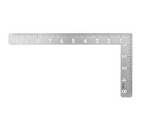 DEARMAMY Stainless Steel Mini Carpenter Square Ruler with Hollow Digital Scale Angle Measuring Tool for Woodworking Panel Clamp and Precise Layout Lightweight Compact Design for Carpenters