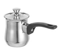 DEARMAMY Stainless Steel Mini Sauce Pan Stove Top Coffee Maker Pot Multifunctional Butter Melting Silver 180ml Sleek Modern Design on The Go and Office