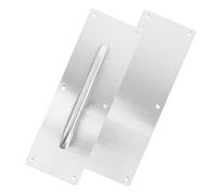 DEARMAMY Stainless Steel Sliding Door Pull Handle 2pcs Fireproof Push Pull Plate for Barn Garage Warehouse Door Hardware Industrial Use