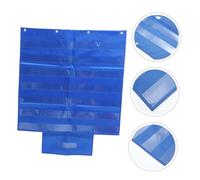 DEARMAMY Standard Blue Pocket Chart Wall Hanging for Classroom Use Material Multipurpose Design for Organizing Word Cards and Sentence Strips Reusable and Easy to Hang Educational Tool