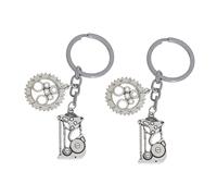 DEARMAMY Steampunk Era Clock Gear Keychain Creative Punk Key Ring Metal Pendant Key Holder Unique Present Key Rings Ornaments for Car Key Bag Decor