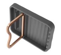 DEARMAMY Stove Top Spoon Rest and Pot Lid Holder Drip Pad, Gray Kitchen Utensil Organizer for Spoons, Forks, and Spatulas, Cooking Ladle Stand for Home and Restaurant Counter