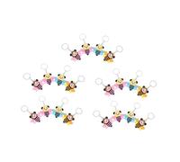 DEARMAMY Stylish Keychains 20pcs Cartoon Keyring Pendant Key Chain Ornament for Accessories