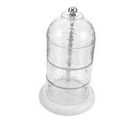 DEARMAMY Stylish Powder Puff Storage for Vanity Comprehensive Cosmetics Display Case for Countertop Organization and Daily Use Durable Plastic Design Transparent