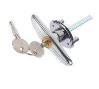 DEARMAMY T-Handle Garage Door Lock Kit with Keyed Emergency Release Die-cast Steel Construction Compatible with Garage Door Openers for Home Bank Hotel and Store Security