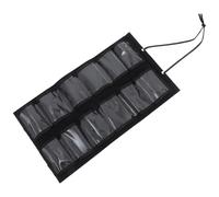 DEARMAMY Taekwondo Belt Display Wall Hanging Pouch Karate Belt Hanging Pocket Black Felt and Pe Several Pockets Bottom Medal Holder Space Saving and Medals