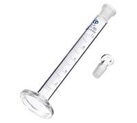 DEARMAMY Thick Glass Graduated Cylinder with Stopper Clear Precise Scale Measuring Tube for Laboratory School Home Science Experiments High Heat Resistant Chemical Resistant Laboratory