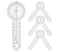 DEARMAMY Transparent Orthopedic Goniometer Foldable Angle Measuring Ruler for Physical Therapy Finger Abduction Knee Bend Measurement Medical Tool for Home Office Hospital