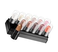 DEARMAMY Travel Eye Shadow Box 12pcs Eyeshadow Sticks Glitter Highlighter Non-greasy Compact Easy to Carry