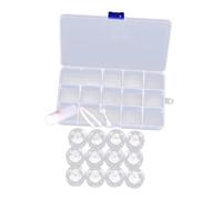 DEARMAMY Travel-Friendly Cases Storage Box Left Right Marking Material Tweezer Random Color