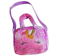 DEARMAMY Unicorn Single Hand Cute School Bag Wallet Small Bag Mini Unicorn Purse Little Handbag Handbags Bum-Bag Bum Pouch Purse Backpack for Coin Pouch Purple Flannel