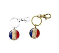 DEARMAMY Unique Design Irish Flag Keychains Timeless Gemstone Keyring Pendant for Men Women Sturdy Material Key Holder