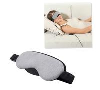 DEARMAMY USB Steam Eye Mask Grey Hot Compress Eye Cover for Dry Relief Insomnia Fatigue Comfortable Relaxation for Travel Office Home Use