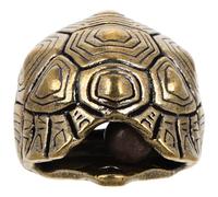 DEARMAMY Vintage Brass Turtle Shell Pendant Keychain Charm with Joyful Bell Tortoise Shell Ornament for Hanging Decor and Keyring Accessories Creative Idea for Personal Style