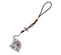 DEARMAMY Vintage Elephant Pendant Charm Fortune Hanging Ornament for Home Office Decor Tibetan Buddhism Style Car Rear View Mirror Accessory